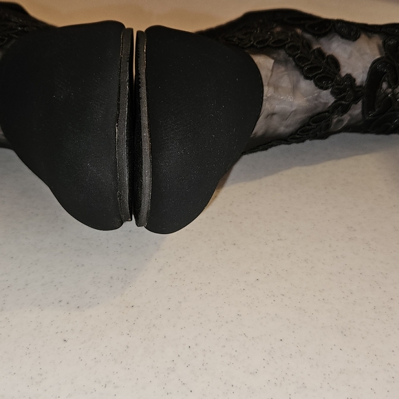 Hollow Mesh Women's Sandals Lace High Heel - Picture 13 of 14